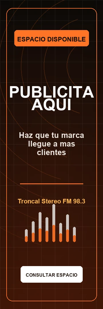 Espacio publicitario disponible en Troncal Stereo