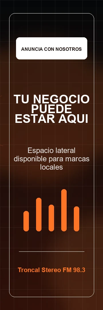 Espacio publicitario disponible en Troncal Stereo