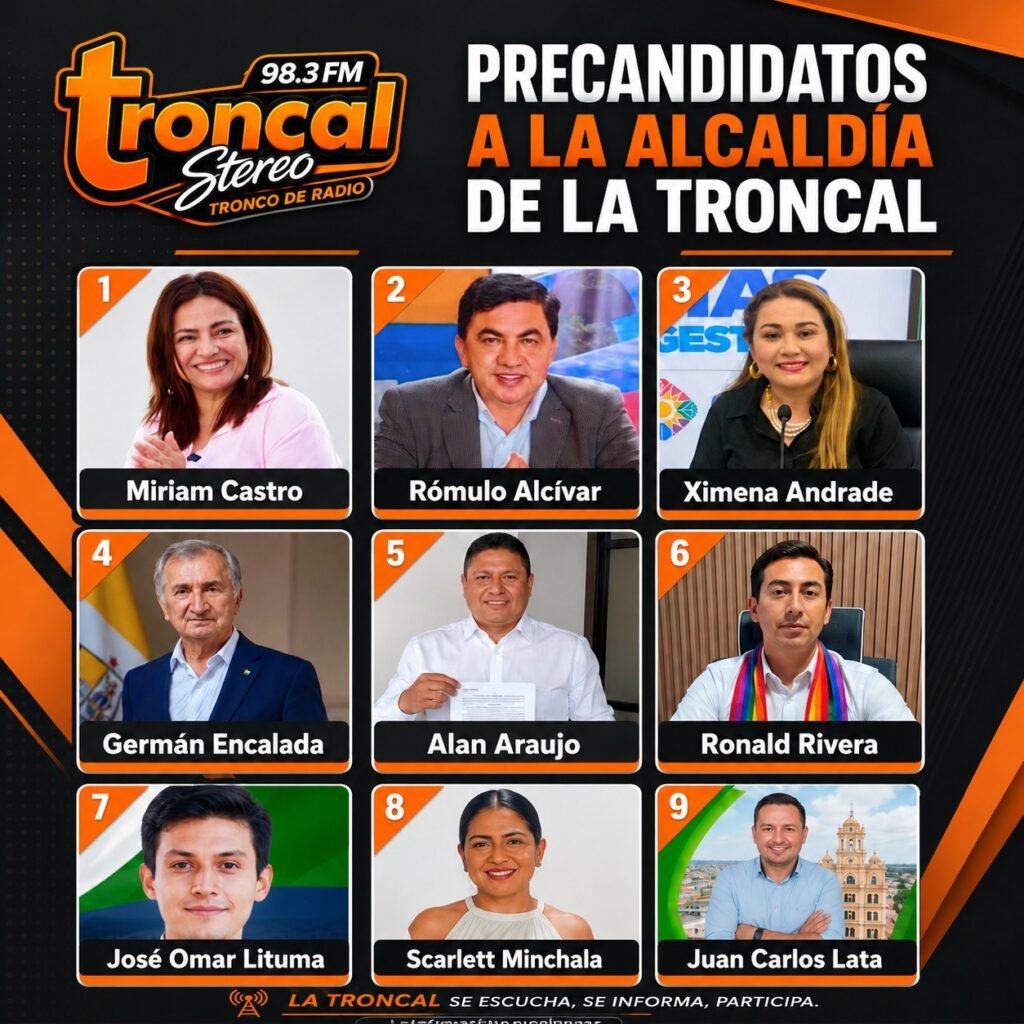 Varios nombres se perfilan para la Alcaldía de La Troncal rumbo a las elecciones seccionales.