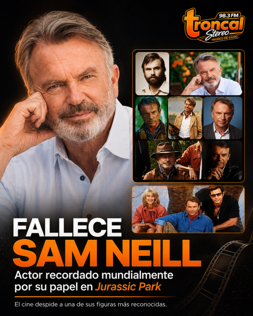 Muere Sam Neill, el inolvidable protagonista de Jurassic Park.