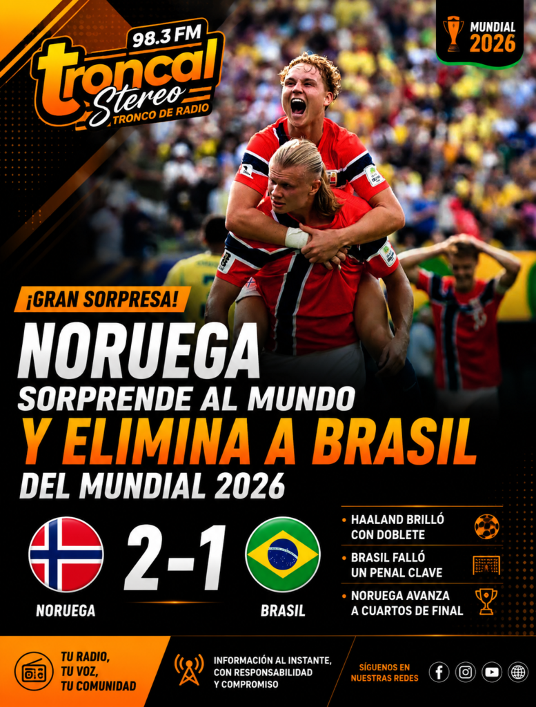 Noruega sorprende al mundo y elimina a Brasil del Mundial 2026