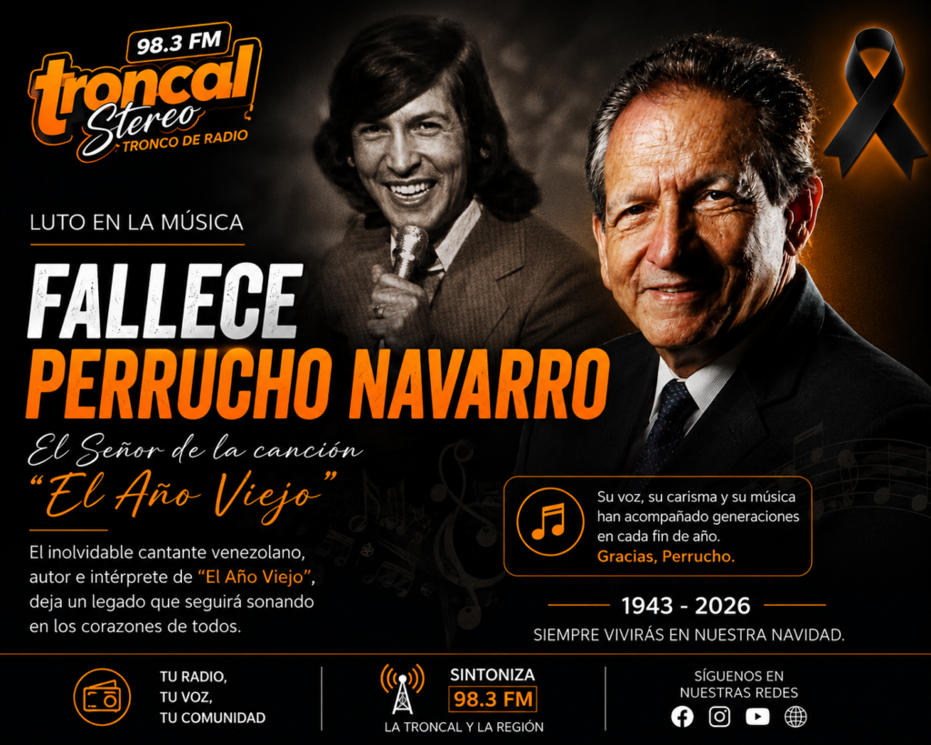 Fallece Perucho Navarro, recordado intérprete del clásico “Año Viejo”.