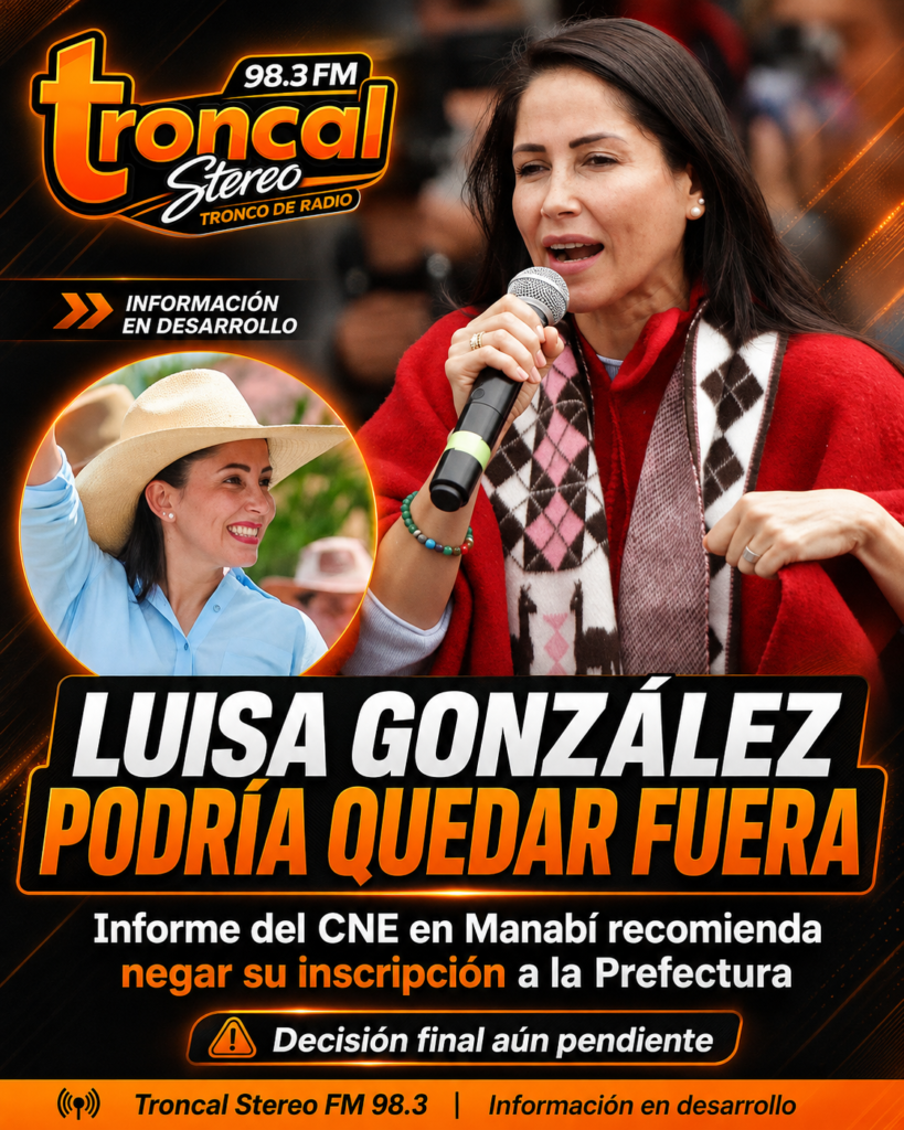 Informe del CNE en Manabí recomienda negar inscripción de Luisa González para la Prefectura