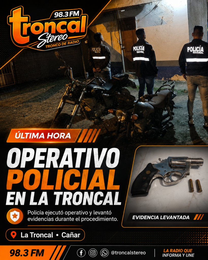 Operativo “Apolo X” permite retener un arma de fuego y motocicletas en La Troncal