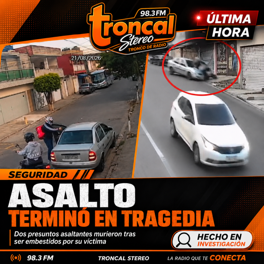Asaltantes murieron arrollados por su víctima tras robo a mano armada