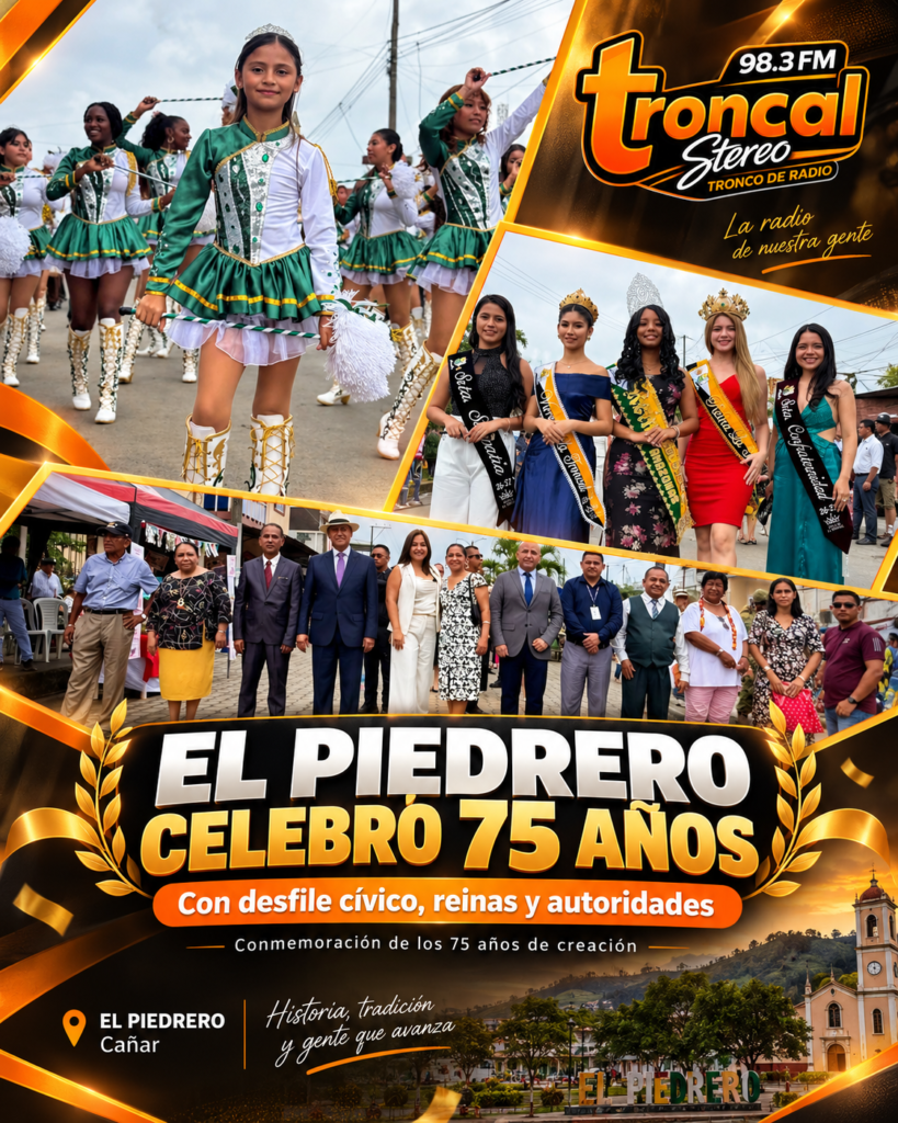 El Piedrero conmemoró los 75 años con un emotivo desfile cívico