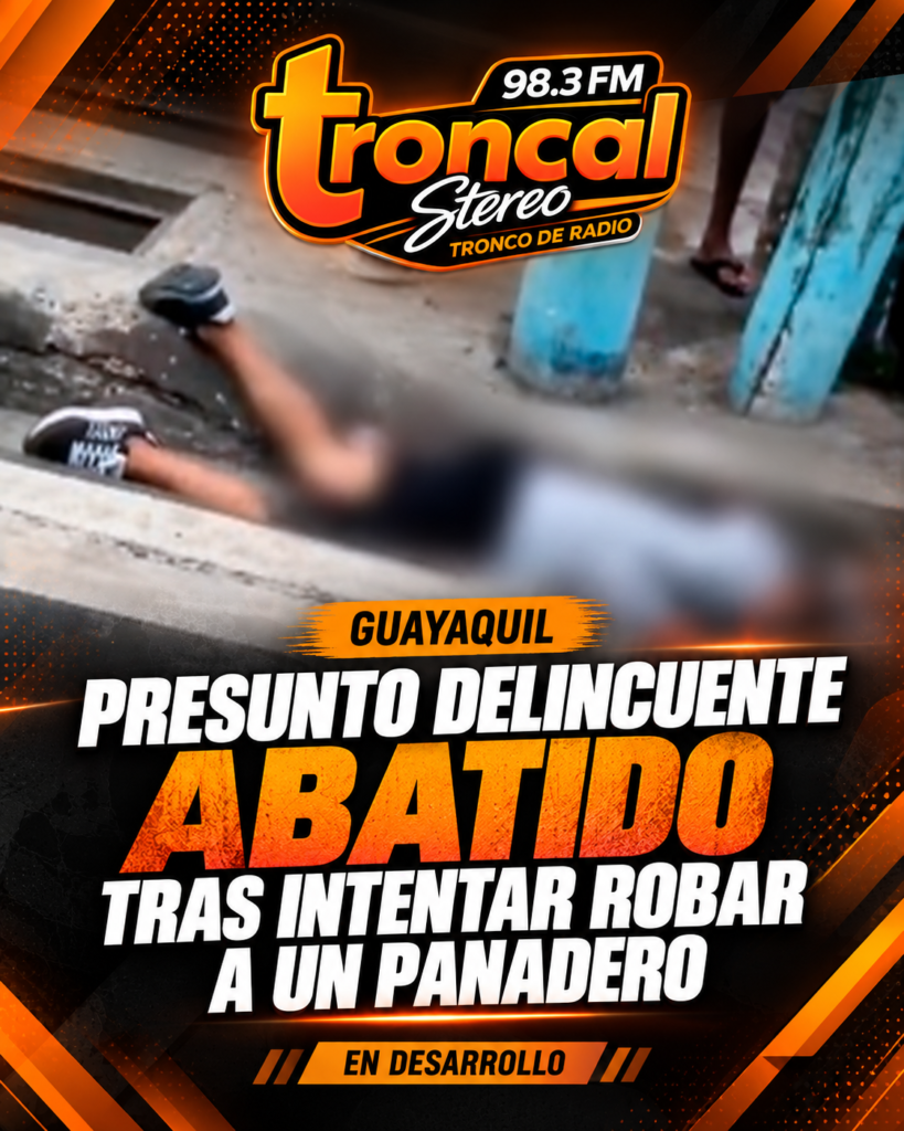 Intento de robo a un panadero terminó con un presunto delincuente abatido y otro detenido en Guayaquil