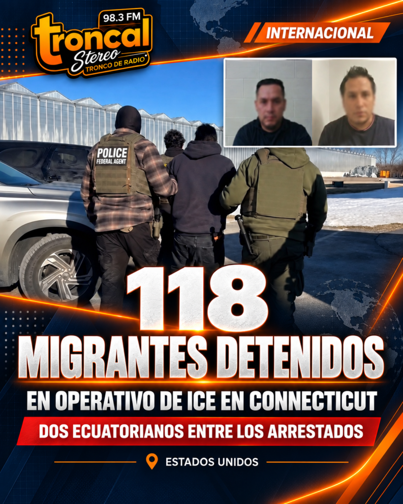 Dos ecuatorianos con antecedentes penales fueron detenidos en operativo de ICE en Connecticut