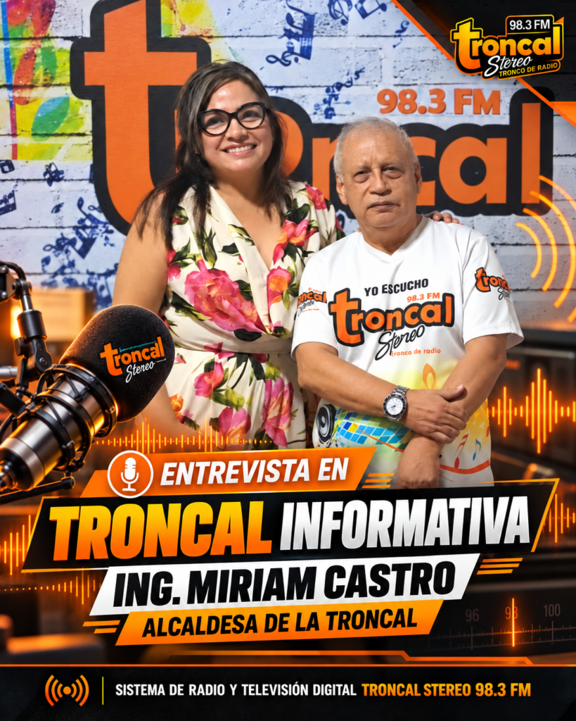 Sistema de Radio y Televisión Digital Troncal Stéreo 98.3 FM recibió a la alcaldesa del cantón La Troncal, ingeniera Miriam Castro