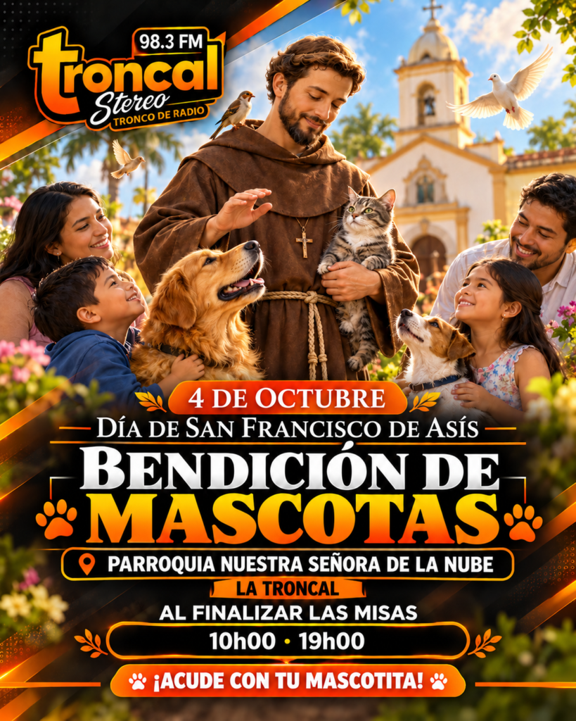 La Parroquia Nuestra Señora de la Nube invita a la bendición de mascotas y semillas por la Fiesta de San Francisco